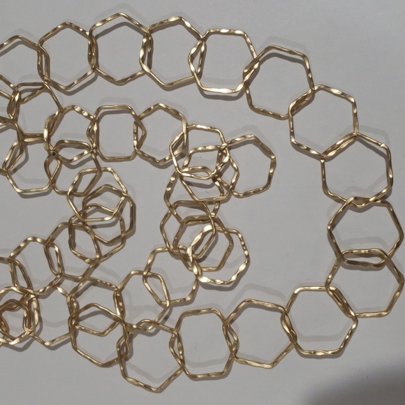 Layered Gold tone Dainty Hoop Design Necklace - Women's Fashion Jewelry - Picture 3 of 6